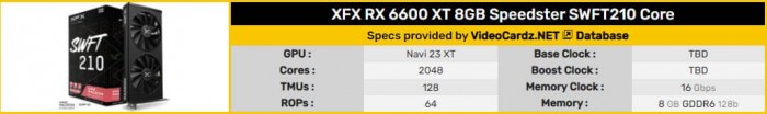 XFX RX 6600 XT Speedster SWFT210 Core 1