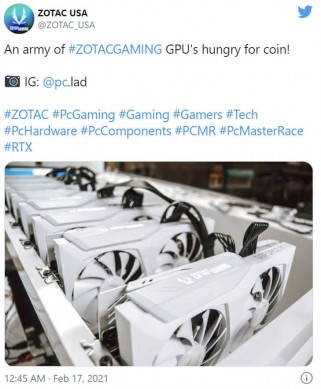ZOTAC MINING Tweet