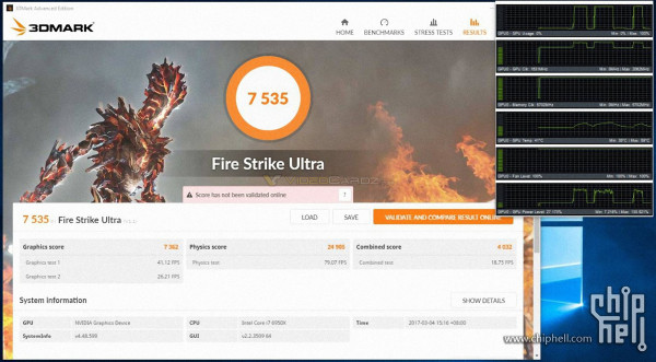 NVIDIA GTX 1080 Ti Fire Strike Ultra OC