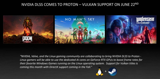 nvidia geforce rtx june 2021 dlss update vulkan linux proton support